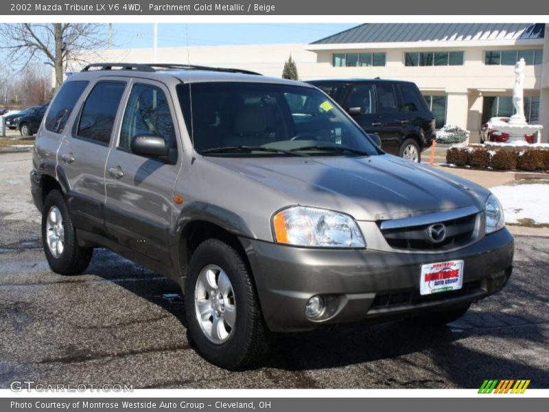 Parchment Gold Metallic / Beige 2002 Mazda Tribute LX V6 4WD