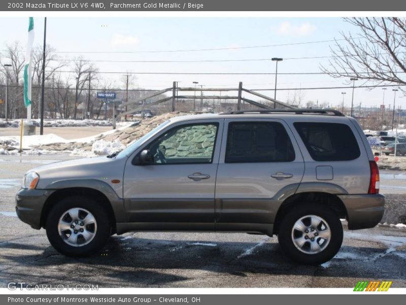 Parchment Gold Metallic / Beige 2002 Mazda Tribute LX V6 4WD