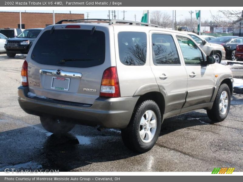 Parchment Gold Metallic / Beige 2002 Mazda Tribute LX V6 4WD