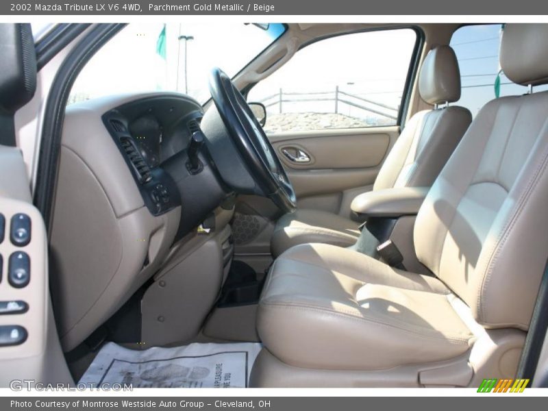 Parchment Gold Metallic / Beige 2002 Mazda Tribute LX V6 4WD