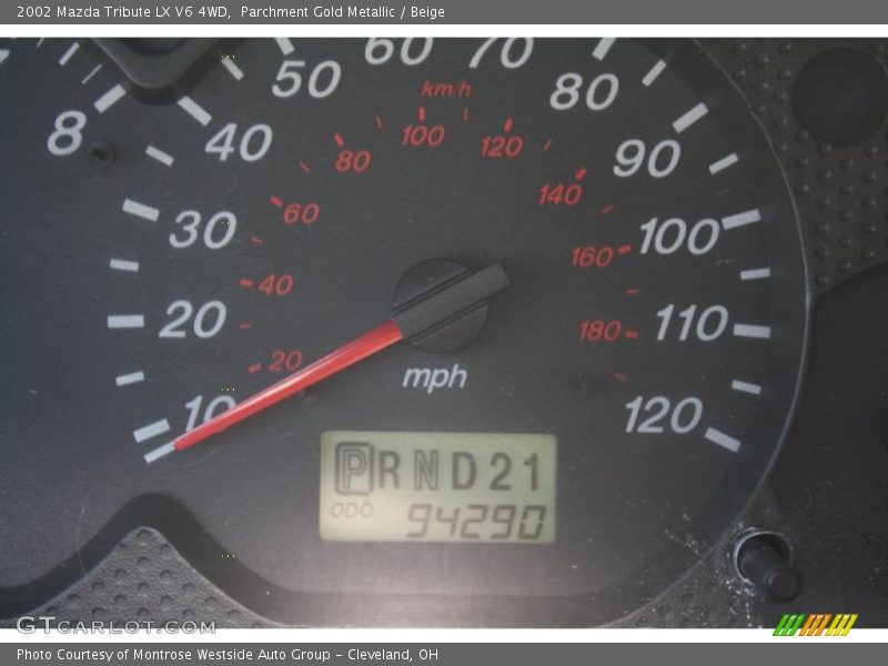 Parchment Gold Metallic / Beige 2002 Mazda Tribute LX V6 4WD