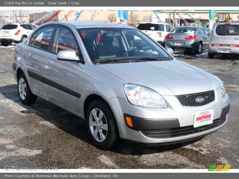 Clear Silver / Gray 2009 Kia Rio LX Sedan