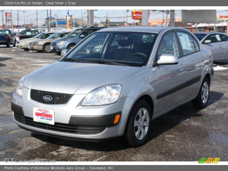 Clear Silver / Gray 2009 Kia Rio LX Sedan