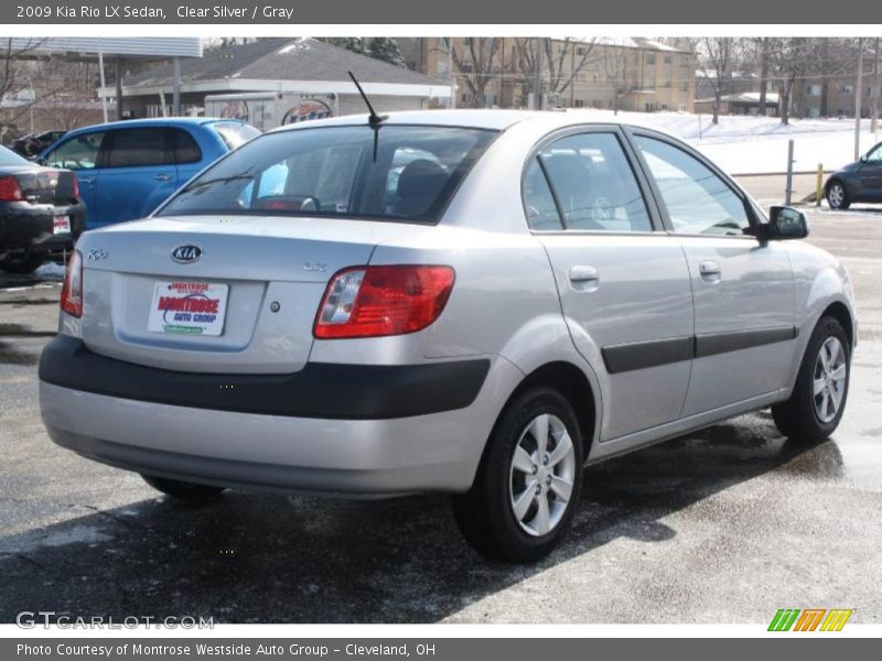 Clear Silver / Gray 2009 Kia Rio LX Sedan