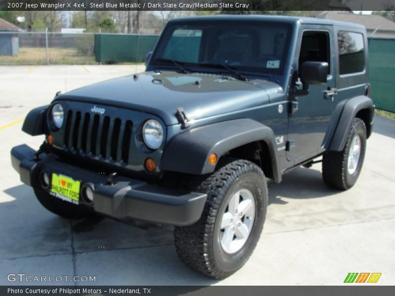 Steel Blue Metallic / Dark Slate Gray/Medium Slate Gray 2007 Jeep Wrangler X 4x4