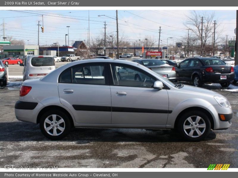 Clear Silver / Gray 2009 Kia Rio LX Sedan