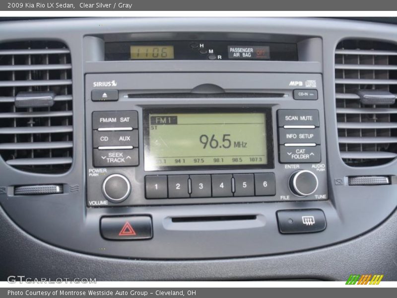 Clear Silver / Gray 2009 Kia Rio LX Sedan