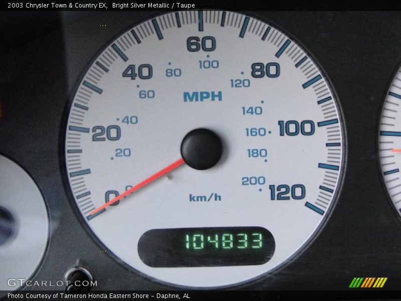 Bright Silver Metallic / Taupe 2003 Chrysler Town & Country EX