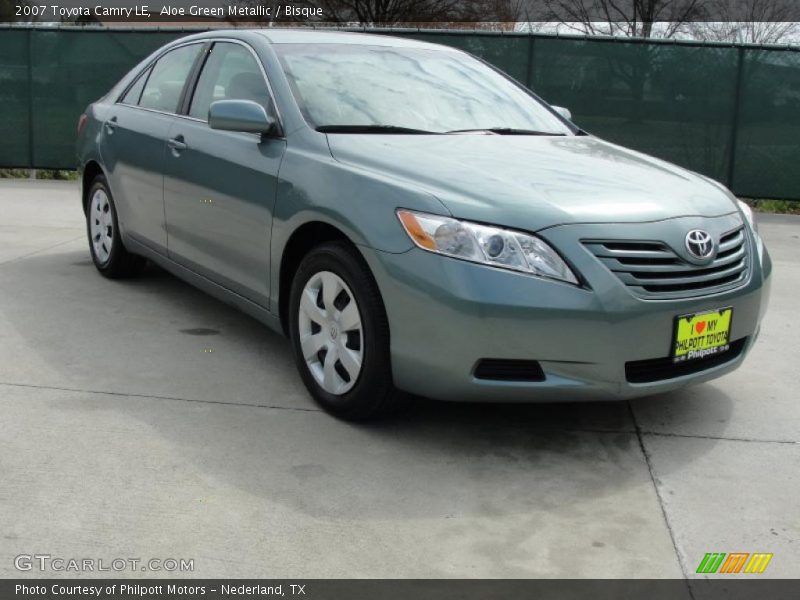 Aloe Green Metallic / Bisque 2007 Toyota Camry LE
