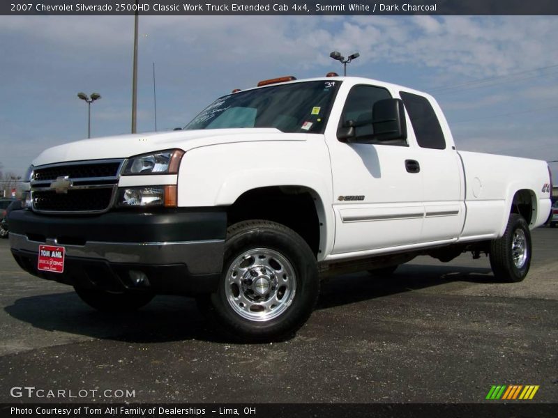 Summit White / Dark Charcoal 2007 Chevrolet Silverado 2500HD Classic Work Truck Extended Cab 4x4