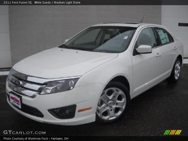 White Suede / Medium Light Stone 2011 Ford Fusion SE