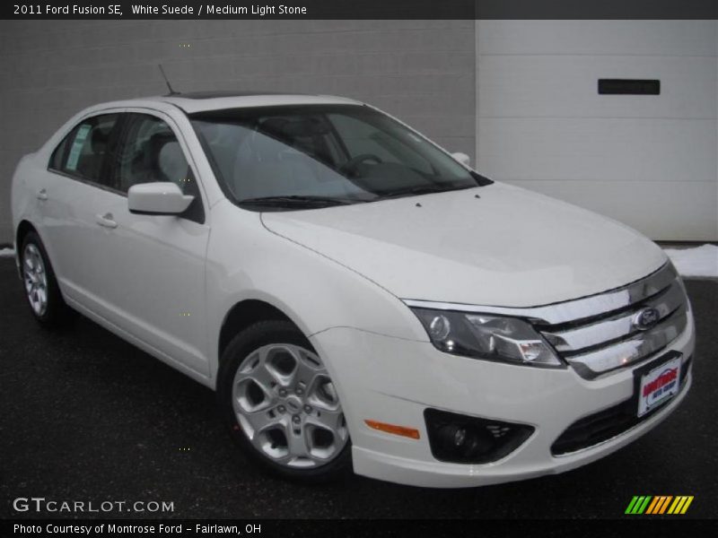 White Suede / Medium Light Stone 2011 Ford Fusion SE