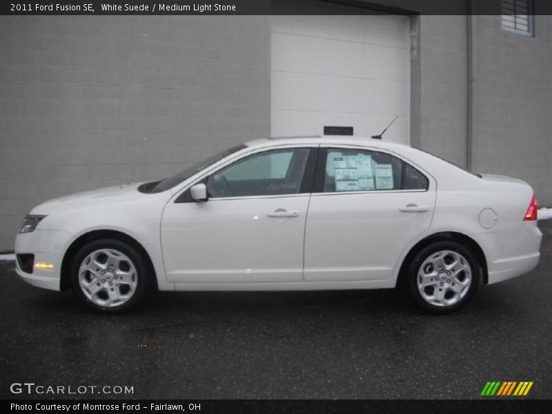 White Suede / Medium Light Stone 2011 Ford Fusion SE