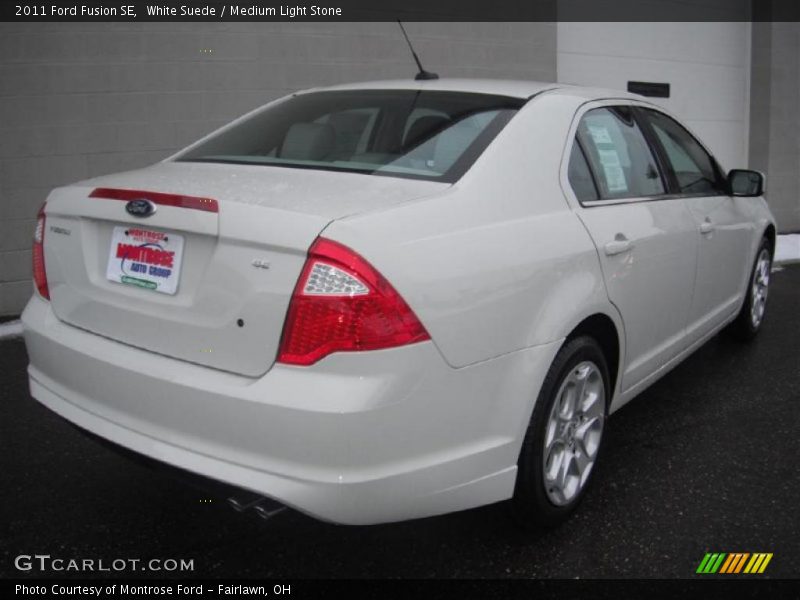 White Suede / Medium Light Stone 2011 Ford Fusion SE