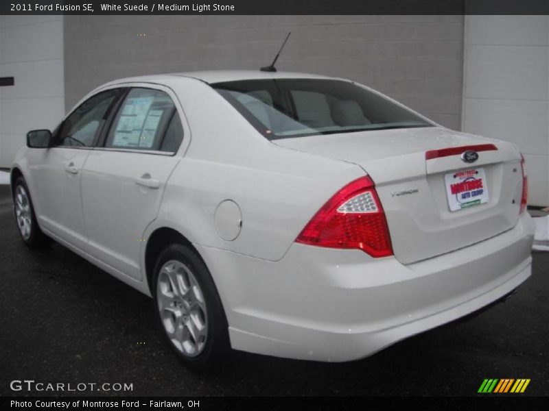 White Suede / Medium Light Stone 2011 Ford Fusion SE