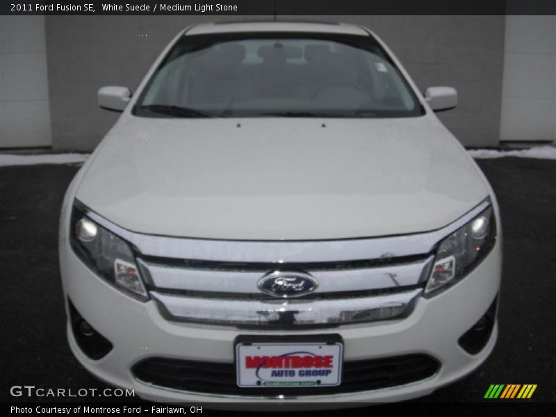 White Suede / Medium Light Stone 2011 Ford Fusion SE