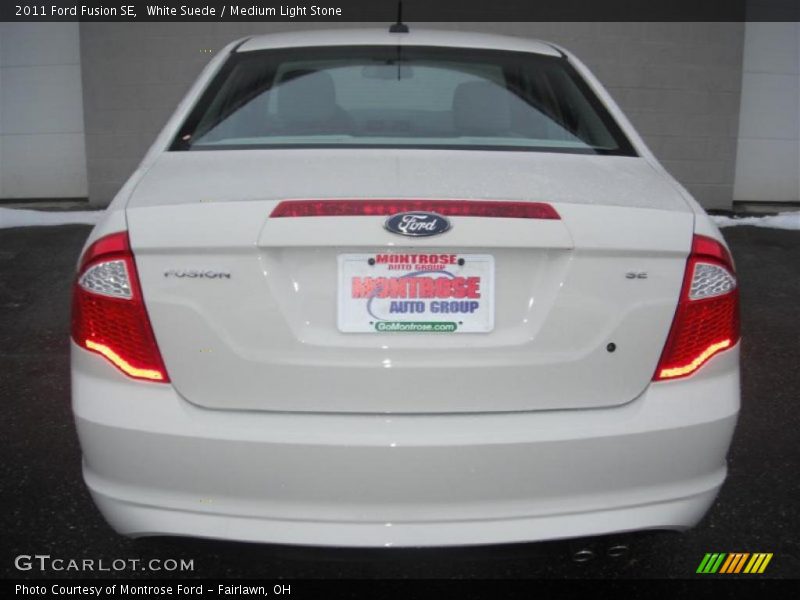 White Suede / Medium Light Stone 2011 Ford Fusion SE