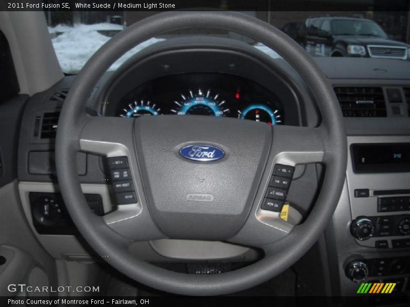 White Suede / Medium Light Stone 2011 Ford Fusion SE