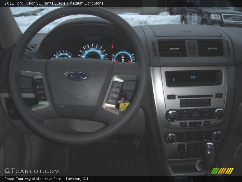 White Suede / Medium Light Stone 2011 Ford Fusion SE