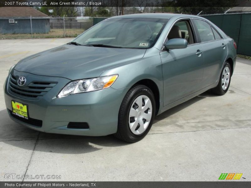Aloe Green Metallic / Bisque 2007 Toyota Camry LE