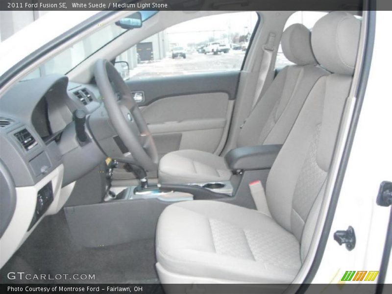 White Suede / Medium Light Stone 2011 Ford Fusion SE