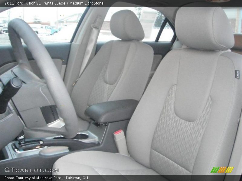 White Suede / Medium Light Stone 2011 Ford Fusion SE