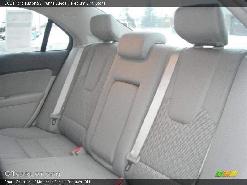 White Suede / Medium Light Stone 2011 Ford Fusion SE