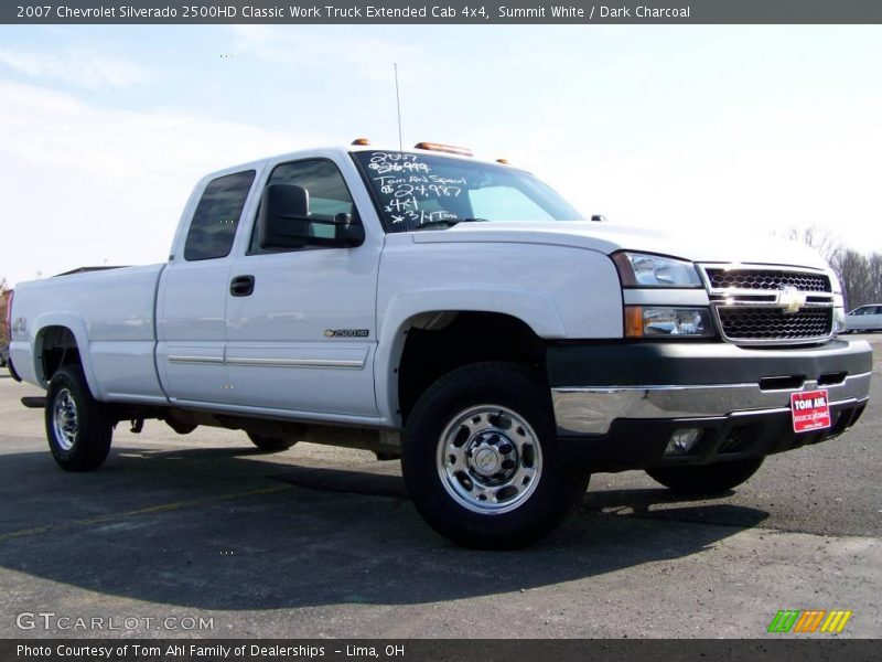 Summit White / Dark Charcoal 2007 Chevrolet Silverado 2500HD Classic Work Truck Extended Cab 4x4