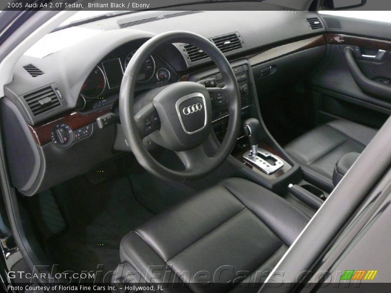 Brilliant Black / Ebony 2005 Audi A4 2.0T Sedan