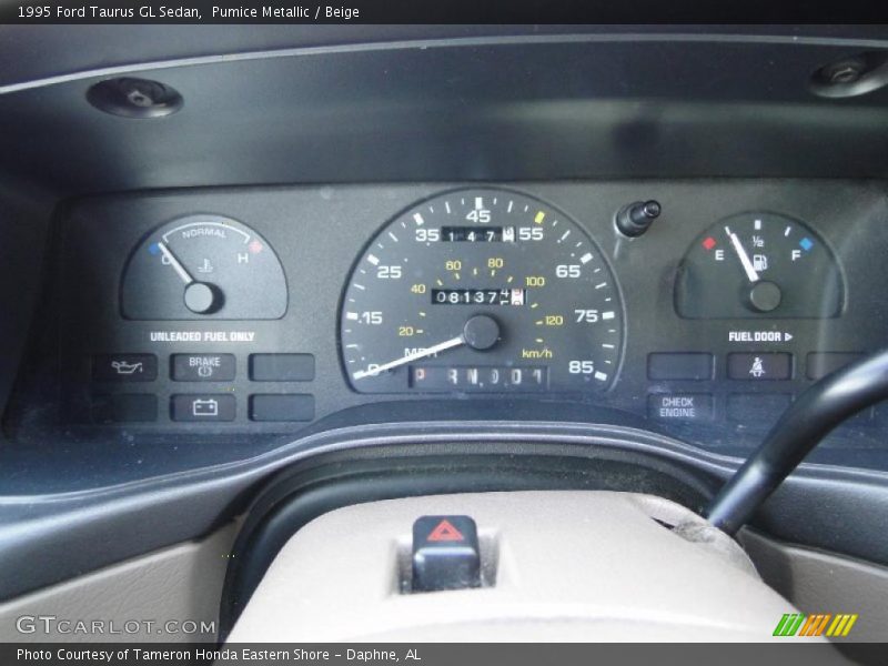  1995 Taurus GL Sedan GL Sedan Gauges