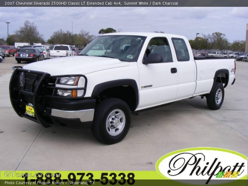 Summit White / Dark Charcoal 2007 Chevrolet Silverado 2500HD Classic LT Extended Cab 4x4