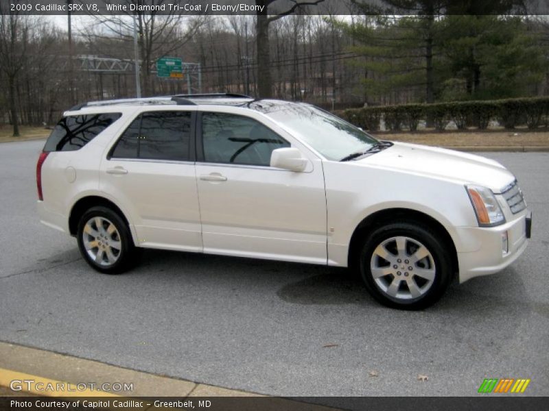 White Diamond Tri-Coat / Ebony/Ebony 2009 Cadillac SRX V8