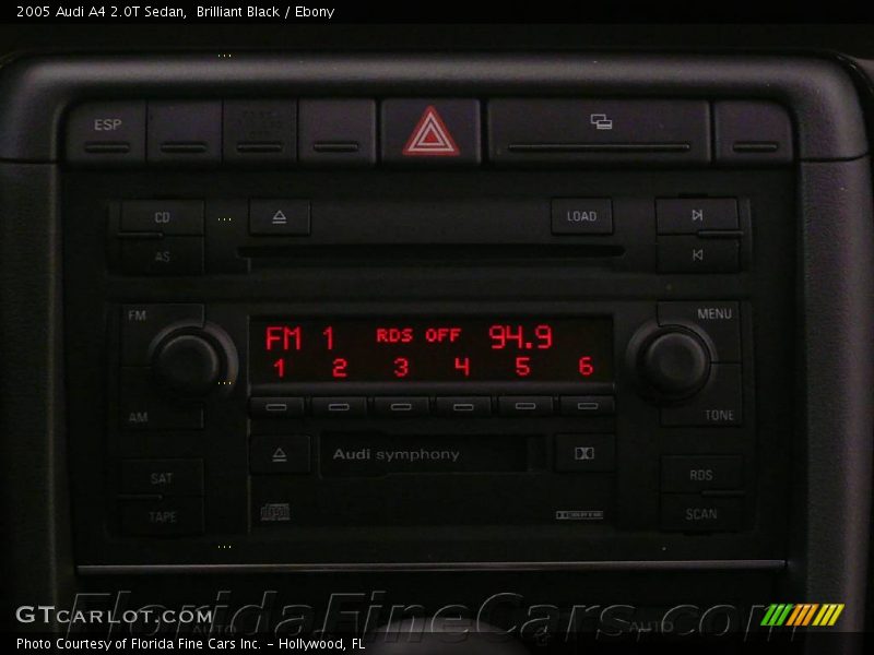 Brilliant Black / Ebony 2005 Audi A4 2.0T Sedan