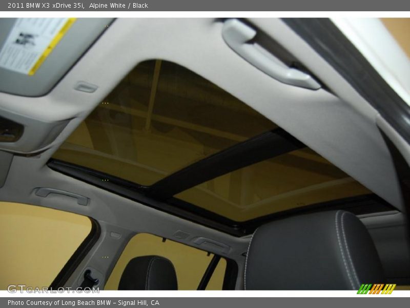 Sunroof of 2011 X3 xDrive 35i