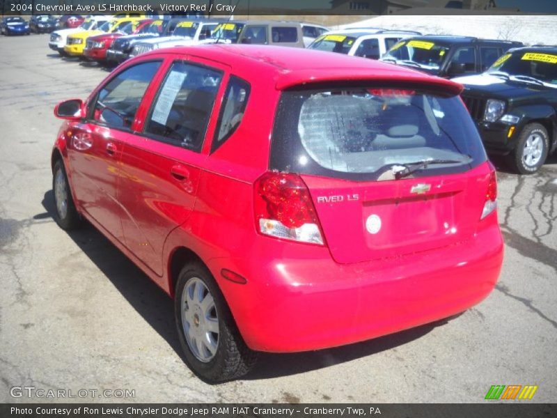 Victory Red / Gray 2004 Chevrolet Aveo LS Hatchback