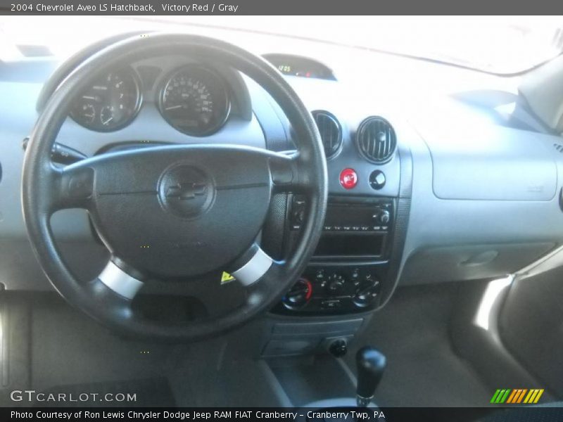 Victory Red / Gray 2004 Chevrolet Aveo LS Hatchback