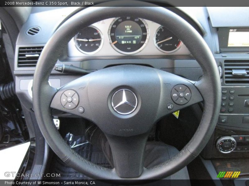 Black / Black 2008 Mercedes-Benz C 350 Sport