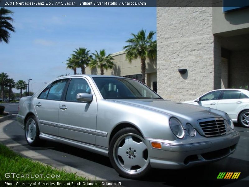 Brilliant Silver Metallic / Charcoal/Ash 2001 Mercedes-Benz E 55 AMG Sedan