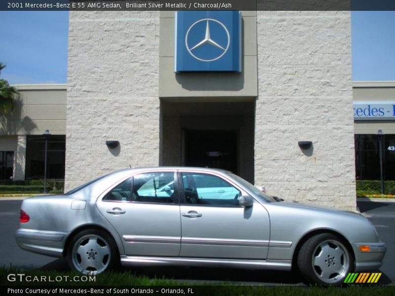 Brilliant Silver Metallic / Charcoal/Ash 2001 Mercedes-Benz E 55 AMG Sedan