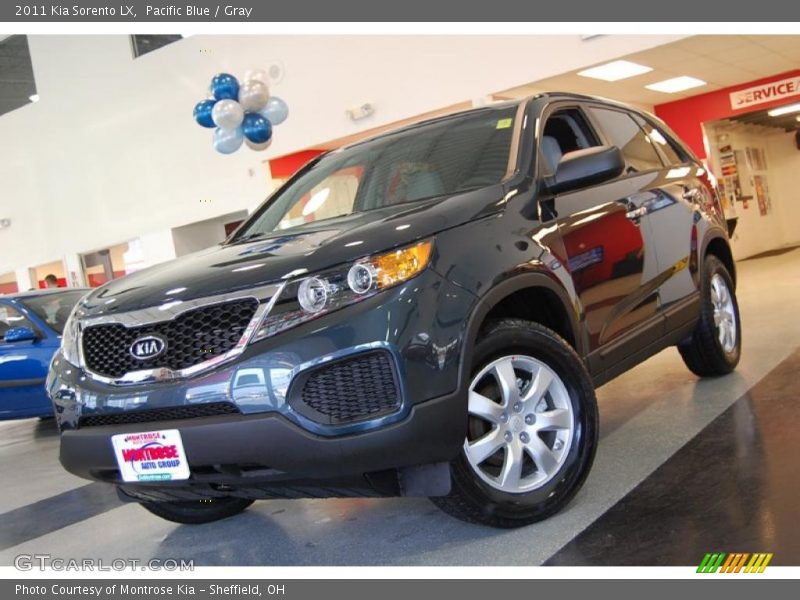 Pacific Blue / Gray 2011 Kia Sorento LX