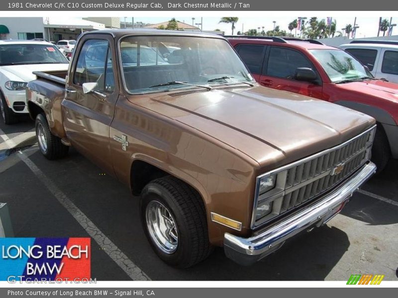 Dark Chestnut Metallic / Tan 1981 Chevrolet C/K C10 Custom Deluxe Regular Cab