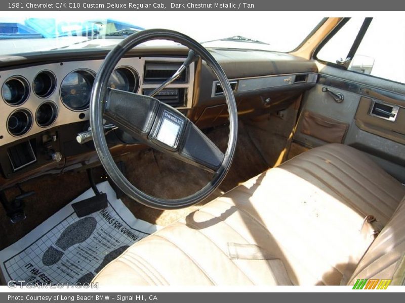 Dark Chestnut Metallic / Tan 1981 Chevrolet C/K C10 Custom Deluxe Regular Cab
