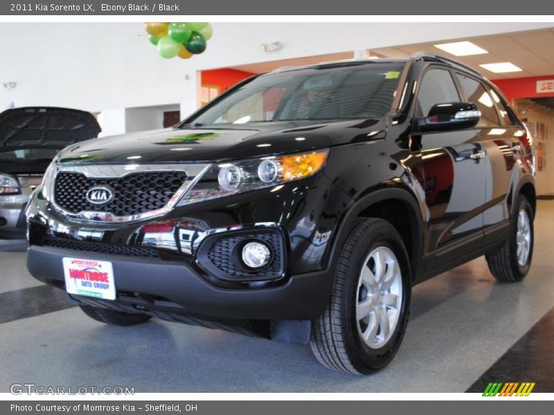 Ebony Black / Black 2011 Kia Sorento LX