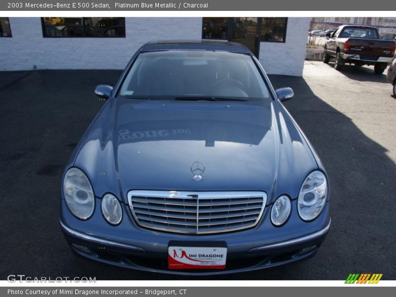 Platinum Blue Metallic / Charcoal 2003 Mercedes-Benz E 500 Sedan