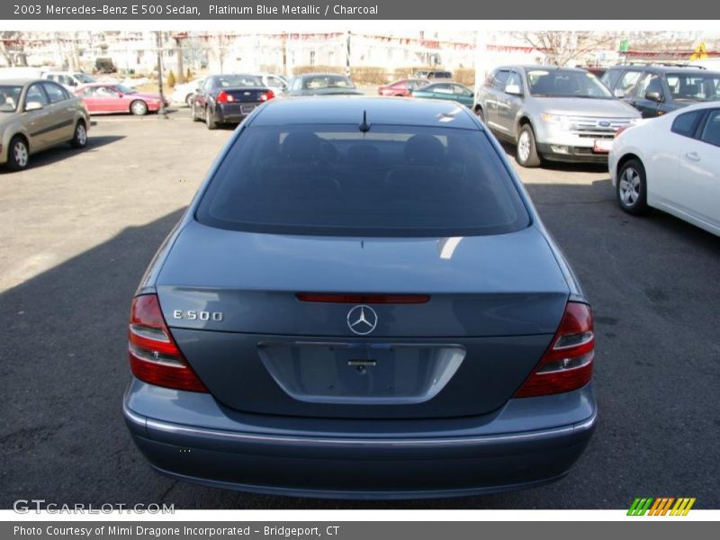 Platinum Blue Metallic / Charcoal 2003 Mercedes-Benz E 500 Sedan