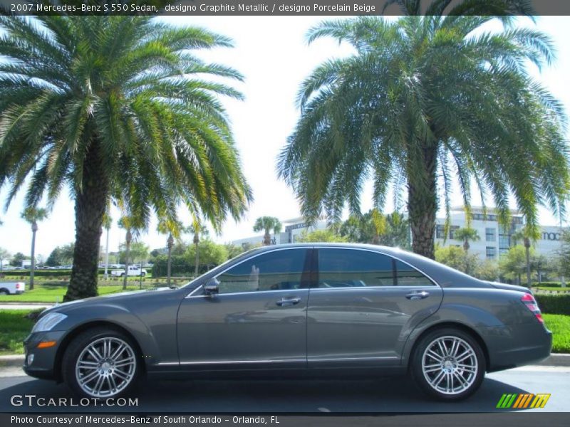 designo Graphite Metallic / designo Porcelain Beige 2007 Mercedes-Benz S 550 Sedan
