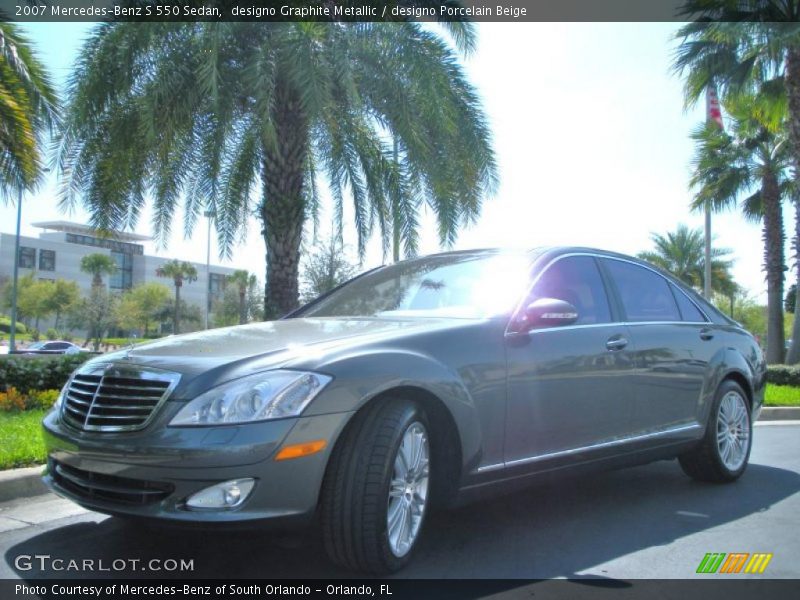designo Graphite Metallic / designo Porcelain Beige 2007 Mercedes-Benz S 550 Sedan