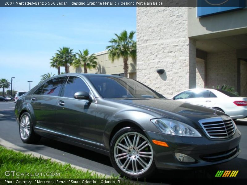 designo Graphite Metallic / designo Porcelain Beige 2007 Mercedes-Benz S 550 Sedan
