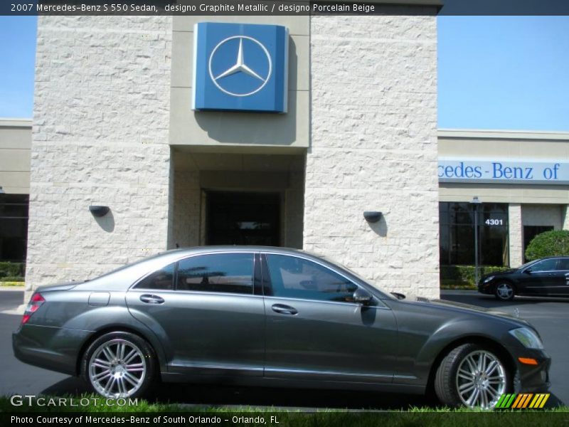 designo Graphite Metallic / designo Porcelain Beige 2007 Mercedes-Benz S 550 Sedan