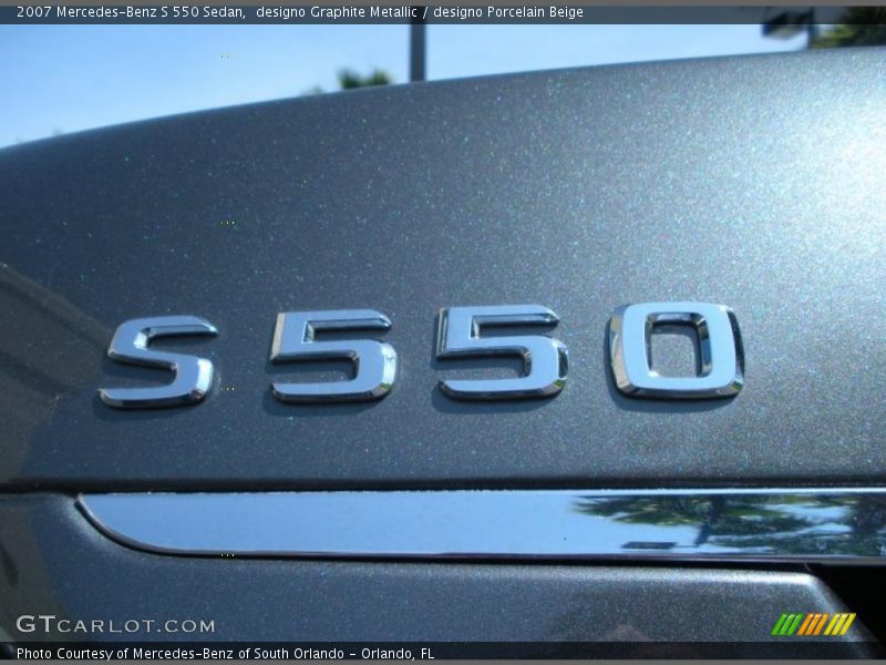 designo Graphite Metallic / designo Porcelain Beige 2007 Mercedes-Benz S 550 Sedan